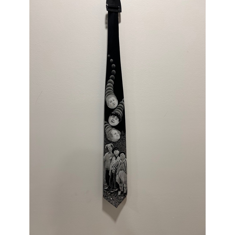 Golfing Stooges VTG 1994 Ralph Marlin Polyester Men's Necktie 3 Stooges